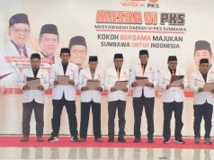 Musda VI PKS Sumbawa, Nanang Nasiruddin Dikukuhkan Jadi Ketua